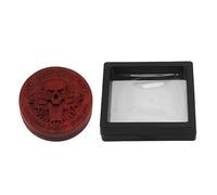 Cloimei Push Slider Fidget Hecho a Mano Palisandro Giratorio Aliviador de estrés para Adultos TDAH Alivio de la ansiedad Tamaño de Bolsillo 1.8 Pulgadas con Estuche de almacenamien (Cráneo)