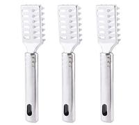 Cloimei Removedor de escamas de pescado de acero inoxidable de primera calidad, juego de 3 piezas, herramienta raspadora de cocina resistente para una limpieza fácil y rápida del p