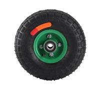 Cloimei Rueda de neumático para carro de herramientas de alta resistencia de 10,5 pulgadas con rodamiento 6204 2RS Rueda de goma inflable para carretillas de mano, carretillas y ca