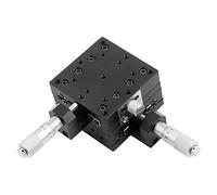 Cloimei SEMY60AC Micrómetro de guía de rodillos cruzados de etapa lineal XY de precisión Mesa deslizante ajustable Plataforma de aleación de aluminio de 60x60 mm para instrumentos