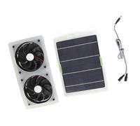 Cloimei Solar Panel Fan Kit 100W 12V Portable Dual Exhaust Fan Solar Powered Ventilator for Greenhouse Home RV Outdoor Use