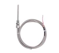 Cloimei Sonda de temperatura con sensor de termopar tipo K con longitud de resorte ajustable, cable de 2 m para aplicaciones de metalurgia de química industrial, rosca NPT de 1/8 p