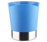 Cloimei Stainless Steel Spoon Cutlery Storage Organizer Box with High Capacity for Forks Straws Paper Cups for Coffee Shops Restaurants and Home Use PP Material Black Blue 12x14.2 (Azul)