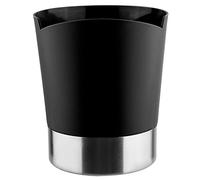 Cloimei Stainless Steel Spoon Cutlery Storage Organizer Box with High Capacity for Forks Straws Paper Cups for Coffee Shops Restaurants and Home Use PP Material Black Blue 12x14.2 (Negra)