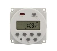 Cloimei Temporizador digital programable Dispositivo de control electrónico con pantalla LCD Configuración de 1 segundo a 168 horas para alumbrado público Equipo industrial Electro (5 VCC)