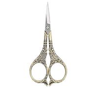 Cloimei Tijeras vintage europeas, tijeras de costura bordadas hechas a mano, herramientas de costura antiguas para punto de cruz, manualidades DIY, acero inoxidable, cobre y bronce (Por favor