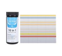 Cloimei Tiras reactivas profesionales para piscinas 10 en 1 Tiras reactivas rápidas y precisas de calidad del agua para piscinas Spas Bañeras de hidromasaje 100 tiras de papel de p