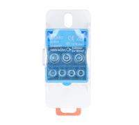 Cloimei UKK80A Caja de conexiones de alimentación con bloque de terminales AC DC 80A Caja de distribución eléctrica de montaje en carril DIN con cubierta transparente Carcasa de na
