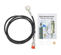 Cloimei W21 8 14 Kit adaptador Manguera de recarga de CO2 de metal premium Accesorios de refrescos externos de grado profesional para bares en el hogar Restaurantes Negro 2 m 6 6 p