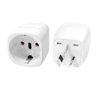 Clomnpe 2 Piezas Adaptador Enchufe Australia Tipo I, Adaptador Enchufe Español/Europeo a Australia, Diseño Compacto, Viajeros Internacionales a Australiano/China/Argentina/Nueva Zelanda
