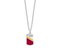 Clondo Collar para hombre y mujer As Roma de acero inoxidable - Producto oficial fútbol - Joya con logotipo - Idea regalo elegante para aficionados amarillos - Niño y niña