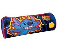Estuche cilíndrico para niños, escuela o tiempo libre, portalápices cilíndrico, Stitch, Angel, Sonic, Stitch, Cierre de cremallera