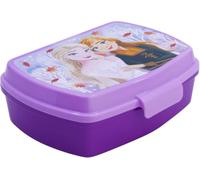 Clondo Fiambrera para niños de 3 a 8 años (17 x 14 cm) | Fiambrera de plástico sin BPA | Lunchbox porta aperitivos para guardería y escuela | Cierre a presión (Frozen)