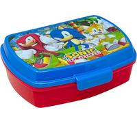 Clondo Fiambrera para niños para Sonic Fan 3-8 años (17 x 14 cm) | Caja porta almuerzo de plástico sin BPA | Lunchbox porta aperitivos para guardería y escuela | Cierre a presión