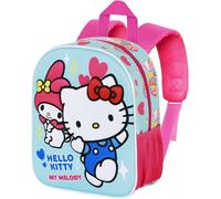 Clondo Mochila 3D para guardería infantil, mochila tiempo libre para niños y niñas, escuela infantil, 31 cm, viaje, regalo, puntada, Spiderman, Minni, Sonic, Hello Kitty Friendsh, 31 cm