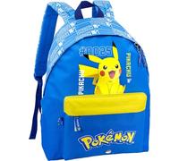 Clondo Mochila Escolares con Bolsillo Grande, para Pokemon Fan, Escuela o Tiempo Libre, 31 x 41 x 18 cm, 24L, Niños y Niñas, Azul
