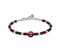 Clondo Pulsera de hombre y mujer Milan de acero - Colección oficial fútbol - Accesorio elegante y deportivo con logotipo - Idea regalo para aficionados - Varios modelos disponibles, Taglia Unica