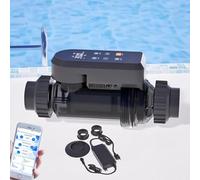 Cloración de agua salada para piscinas: generador de cloro salado con control inteligente mediante aplicación, placa de titanio con autolimpieza y fácil instalación.,25g/h(15-30K)