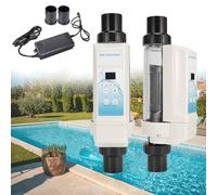 Clorador Salino, Siste-ma De CloracióN Salina Para Piscinas, Con Limpieza AutomáTica + DeteccióN De Salinidad, Generador De Cloro Salino Para Piscinas, Para Piscinas Elevadas/Enterradas 12g/h