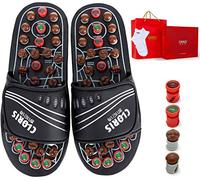 Cloris Zapatillas de masaje Sandalias Zapatos con piedras de jade y turmalinas, masajeador de pies con acupresión de reflexología con un par de calcetines para hombres y mujeres (S-26cm (37/39 EU))