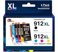Clorisun 912XL Reciclados Compatible con HP 912 HP 912XL Tinta para HP Officejet Pro 8022 8024 8025 8020 8023 HP OfficeJet 8014 8012 8010 8015 8017
