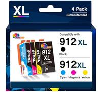 Clorisun 912XL Reciclados Compatible con HP 912 HP 912XL Tinta para HP Officejet Pro 8022e 8022 8024 8025 8025e 8020 8024e 8023 8020e HP OfficeJet 8015e 8012e 8014e 8014 8012 8010 8015 8017 8010e