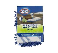Clorox Flip & Switch Spray, Repuesto de fregona de Microfibra de Doble Cara, Flip and Switch, Color Blanco