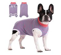 Clorvint Traje de recuperación de cirugía para perros hembras esterilizados, mameluco quirúrgico para perros de raza pequeña, protección antilamidas para heridas, traje postquirúrgico, talla XL