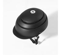 CLOSCA. Casco Plegable de Bicicleta. Casco de Bicicleta para Adulto con Visera. Casco Certificado de Bici y Patinete eléctrico. para Mujer y para Hombre. (Black/Black, S)