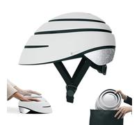 CLOSCA. Casco Plegable de Bicicleta. Casco de Bici Urbana para Adulto. Casco de Patinete electrico, Bicicleta electrica Certificado. Casco para Hombre y Casco para Mujer. (Blanco Reflectante, L)