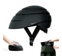 CLOSCA. Casco Plegable de Bicicleta. Casco de Bici Urbana para Adulto. Casco de Patinete electrico, Bicicleta electrica Certificado. Casco para Hombre y Casco para Mujer. (Negro, M)