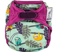 Close Cobertor Pop-in Reutilizable Pañal V2 Bambú Cierre Velcro, Colección Desde El Nacimiento Hasta El Orinal, Sloth Unisex, Perezoso, Azul Verdoso