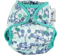 Close Pop-in Cobertor para pañal de tela reutilizable de bambú estampado Snow Leopard, cierre corchete talla única unisex bebé.