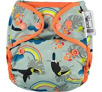 Close Pop-In Pañal de Tela Bambú Reutilizable talla Única Adaptable hasta 16kg corchetes, Toucan