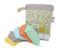 Close,toallitas lavables y reutilizables de bambú para bebes, paquete de 10 unidades, pastel