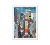 Close Up Carla Daly - Póster de Times Square New York ilustrativo colorido humorístico de alta calidad impresión de varios formatos a elegir, 30 cm x 40 cm, sin marco