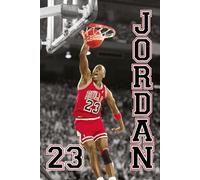 Close Up Empire Interactive - Póster de la NBA de Michael Jordan (23 Slam Dunk), 61 cm x 91,5 cm, diseño de jugador de baloncesto Dunking