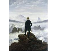 Close Up Lámina/Impresión de Arte de Caspar David Friedrich - El Caminante sobre el Mar de Nubes (60cm x 80cm)
