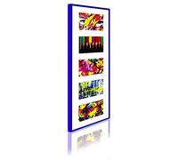 Close Up Marco de Fotos, acrílico, Azul, 5 Bilder (24,1 x 73,2 cm)