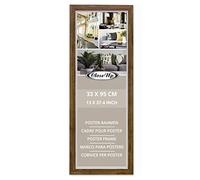 Close Up Marco de póster 33 x 95 cm, roble oscuro
