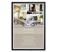 Close Up Marco para pósteres, 68 x 98 cm, decoración de madera, color negro