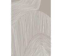 Close Up Melloi Art Prints - Póster de líneas orgánicas abstractas, diseño minimalista de mujer en tonos tierra, moderno y escandinavo para sala de estar y oficina