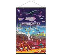 Close Up Minecraft - Póster (World Beyond) (tamaño: 61 cm x 91,5 cm) (póster y barras magnéticas)