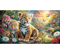 Close-up-of-a-Leopard-s-Face-with-Detailed-Spots 1000 Piezas Puzzle Educativo desafiante para Adultos y niños Papel Reciclado Actividad en casa 38x26/1000pcs