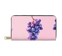 Close up of Grapes - Monedero de mano, moderno y versátil, largo que puede contener teléfonos móviles, monedas, llaves
