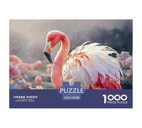 Close-up Photograph of A Pink Pink Wading Bird 1000 Stück Stabiler Karton Puzzle Serene Wildlife Stressabbau Kreatives Spiel Puzzles Als Wohnaccessoires 52x38cm/1000pcs