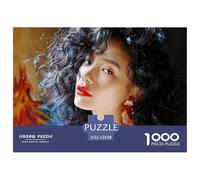 Close-up Portrait Photograph 1000 Pcs Premium-Karton Puzzle Charming Woman Stressabbau Familienspiel Puzzles Als Wohnaccessoires 52x38cm/1000pcs