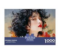 Close-up Portrait Photograph 1000 Pcs Stabiler Karton Puzzle Charming Woman Stressabbau Kreatives Spiel Puzzles Als Wohnaccessoires 38x26cm/1000pcs