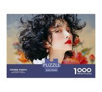 Close-up Portrait Photograph 1000 Stück Stabiler Karton Puzzle Charming Woman Stressabbau Kreatives Spiel Puzzles Als Wohnaccessoires 70x50cm/1000pcs