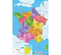 Close Up Póster Mapa de Francia 2017 - Carte de France [en francés] (61cm x 91,5cm)